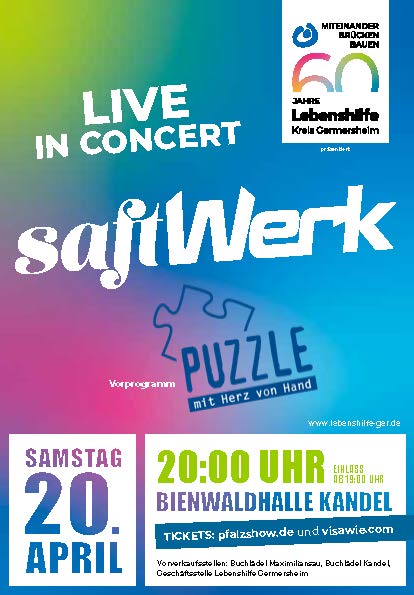 LIVE IN CONCERT: SaftWerk und die integrative Puzzle-Band 1 LIVE IN CONCERT: SaftWerk und die integrative Puzzle-Band 1